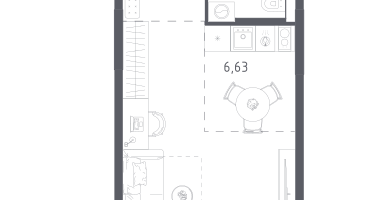 1-к. квартира, 29&nbsp;м²