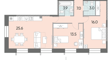 Студия, 68&nbsp;м²