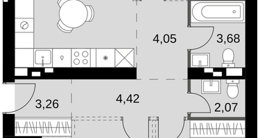 4-к. квартира, 83&nbsp;м²
