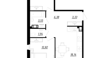 2-к. квартира, 60&nbsp;м²