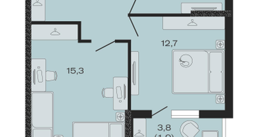 2-к. квартира, 56 м²