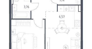 Студия, 45&nbsp;м²