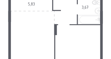 Студия, 42&nbsp;м²