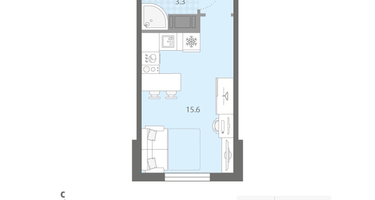 Студия, 21&nbsp;м²