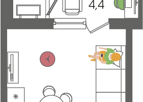 Студия, 29&nbsp;м²