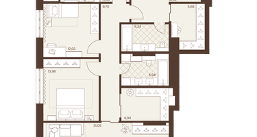 5-к. квартира, 130&nbsp;м²