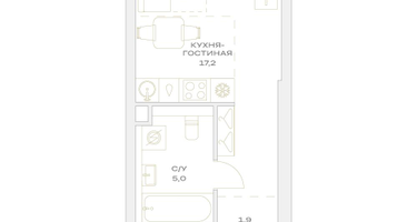 Студия, 24 м²