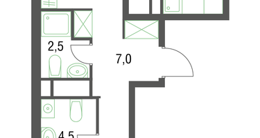 2-к. квартира, 52&nbsp;м²