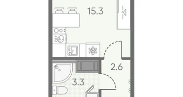 Студия, 21&nbsp;м²