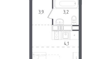 Студия, 20&nbsp;м²