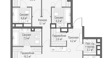 5-к. квартира, 163 м²