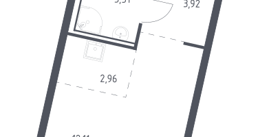Студия, 22&nbsp;м²