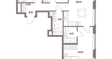 4-к. квартира, 80&nbsp;м²