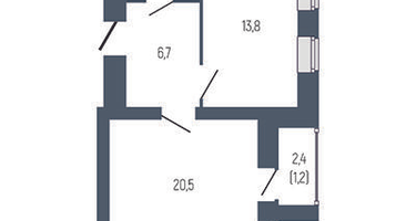 2-к. квартира, 47 м²