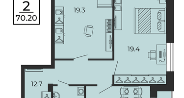 2-к. квартира, 70&nbsp;м²