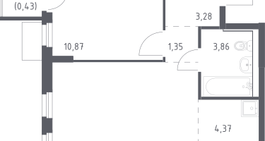 Студия, 40&nbsp;м²