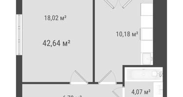 1-к. квартира, 40&nbsp;м²