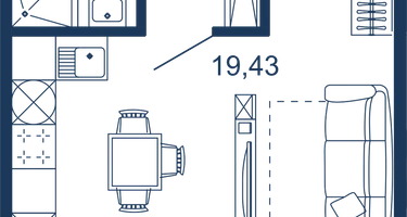 Студия, 28&nbsp;м²