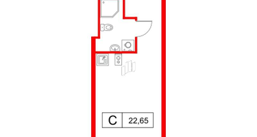 Студия, 22&nbsp;м²