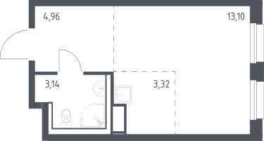 Студия, 24&nbsp;м²