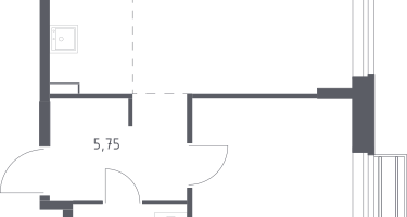 Студия, 43&nbsp;м²