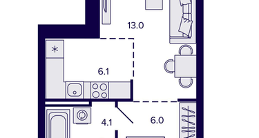 Студия, 29 м²