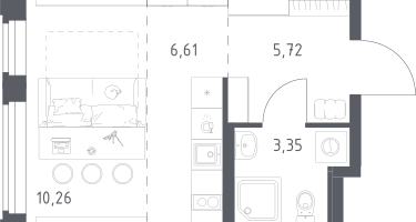 Студия, 25&nbsp;м²