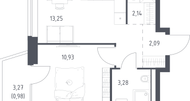 1-к. квартира, 32&nbsp;м²