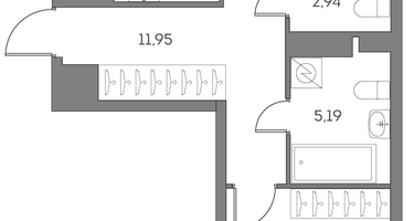 Студия, 67 м²