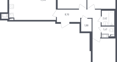 3-к. квартира, 65&nbsp;м²