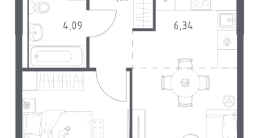 Студия, 36&nbsp;м²