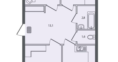 3-к. квартира, 80&nbsp;м²
