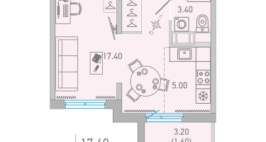 Студия, 31&nbsp;м²