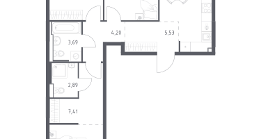 3-к. квартира, 78&nbsp;м²