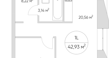 1-к. квартира, 45&nbsp;м²