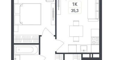 1-к. квартира, 35 м²