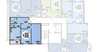 2-к. квартира, 65&nbsp;м²