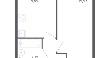 1-к. квартира, 33&nbsp;м²