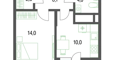 1-к. квартира, 38&nbsp;м²
