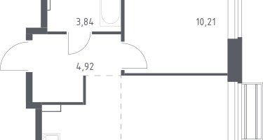 Студия, 34&nbsp;м²