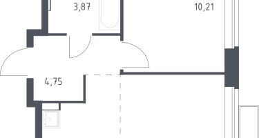 Студия, 34&nbsp;м²