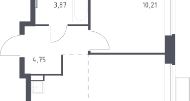 Студия, 34&nbsp;м²