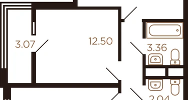 2-к. квартира, 55&nbsp;м²
