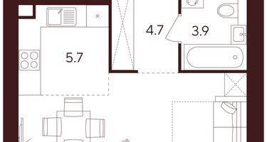 Студия, 31&nbsp;м²