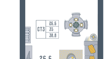 1-к. квартира, 38&nbsp;м²