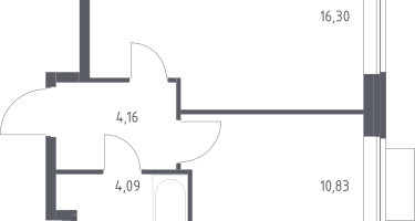 1-к. квартира, 35&nbsp;м²