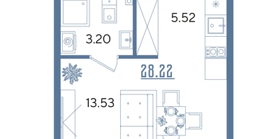 Студия, 28&nbsp;м²