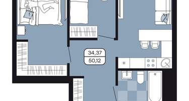 Студия, 50&nbsp;м²