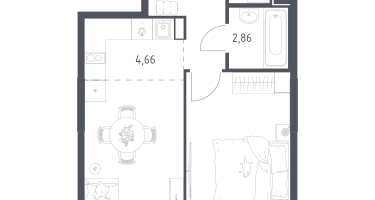 Студия, 49&nbsp;м²
