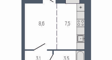 Студия, 25 м²